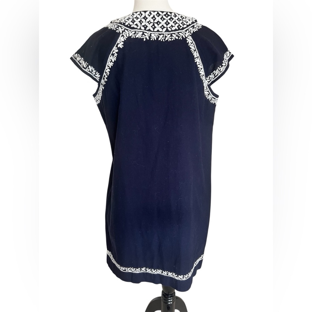 New w/ Tags Roller Rabbit Embroidered Dress Faith Size L Blue White Cotton - Picture 8 of 15